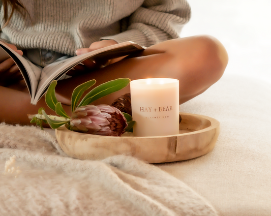 Winter Home Styling Ideas for a Cozy Home | Hay + Bear Candles